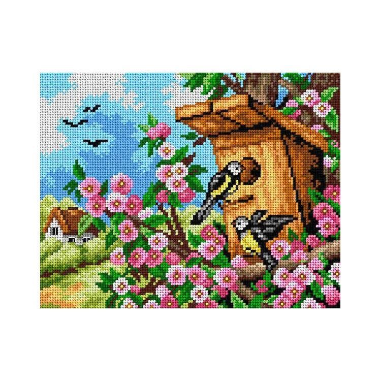 Orchidea Baskılı Goblen Kuş Evi 2486 24*30 cm