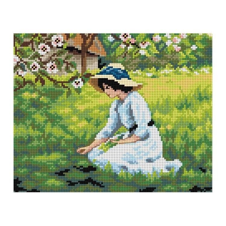 Orchidea Baskılı Goblen Bahçe 2754 24*30 cm