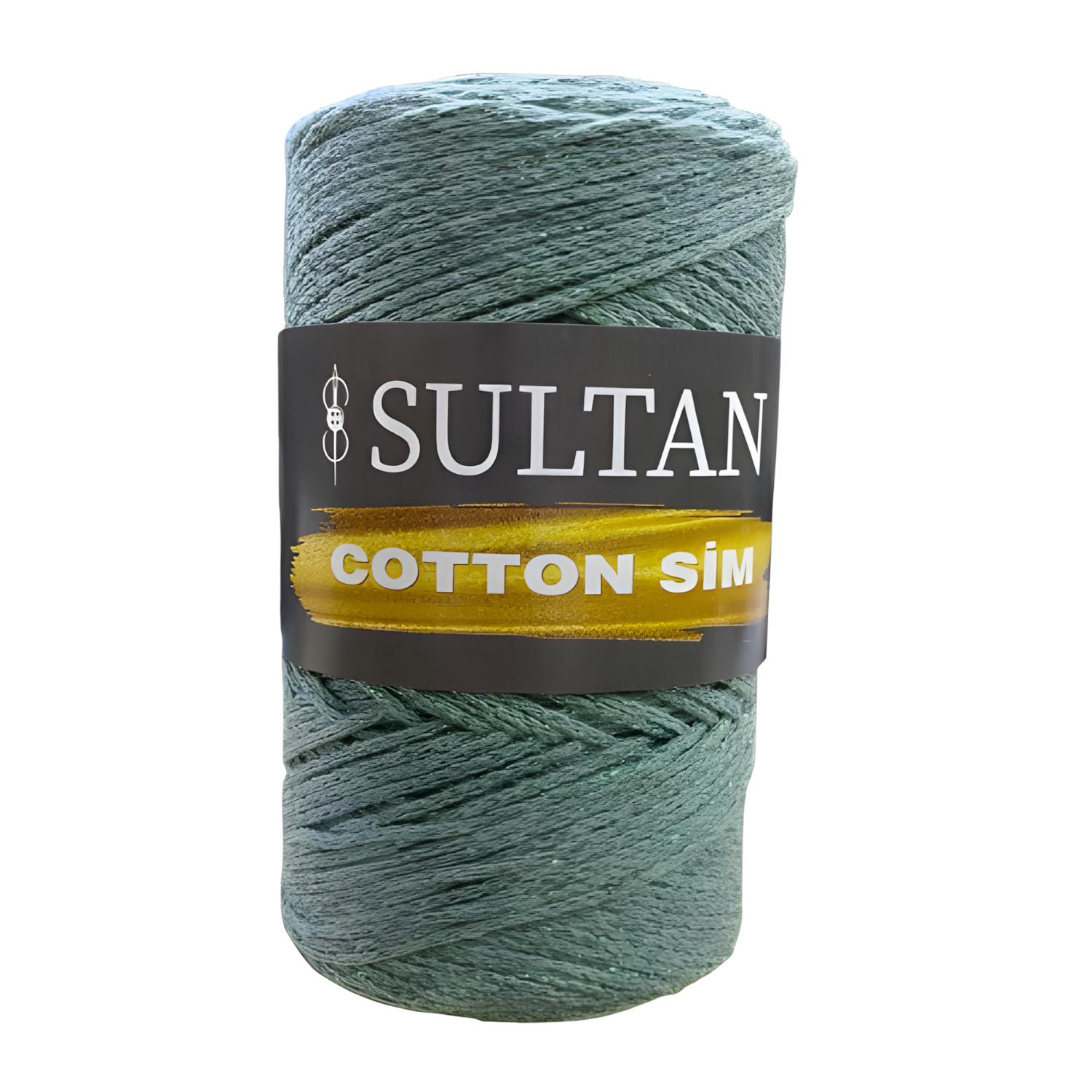 Sultan Pamuk Koton Cotton Sim Makrome İpi 250 gr 527 Mentol Yeşim Sim