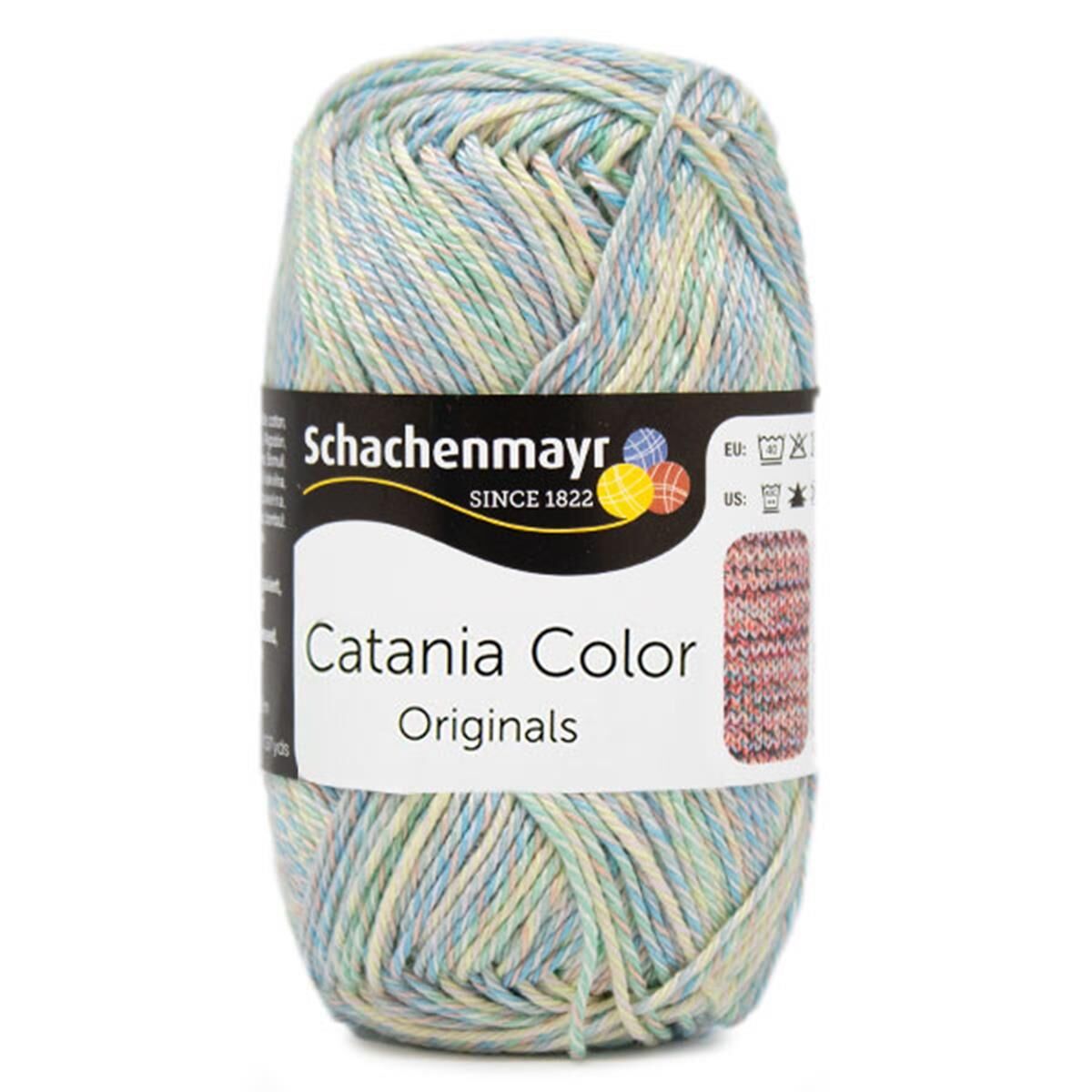Schachenmayr Catania Color Ebruli Pamuk Amigurumi El Örgü İpi İpliği Yünü C225 Mavi - Yeşil