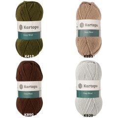 Kartopu Cozy Wool El Örgü İpliği Yünü K1212 Güvez