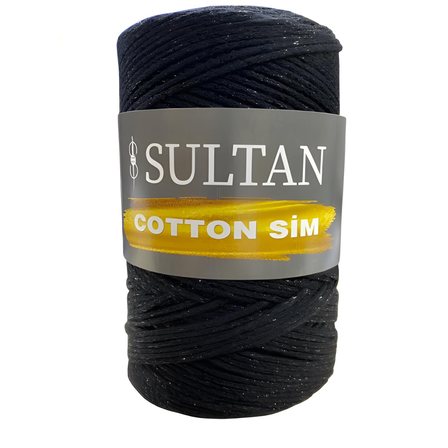Sultan Pamuk Koton Cotton Sim Makrome İpi 250 gr 532 Siyah Siyah