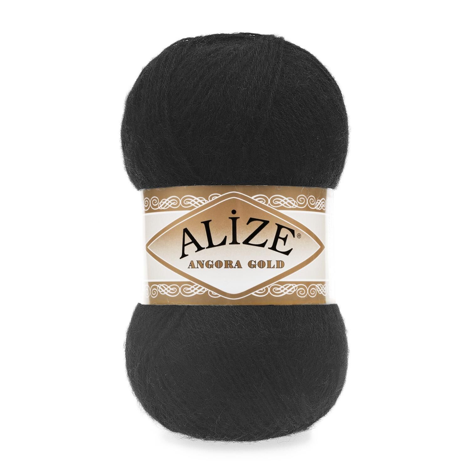 Alize Angora Gold El Örgü İpliği 100 gr 60 Siyah