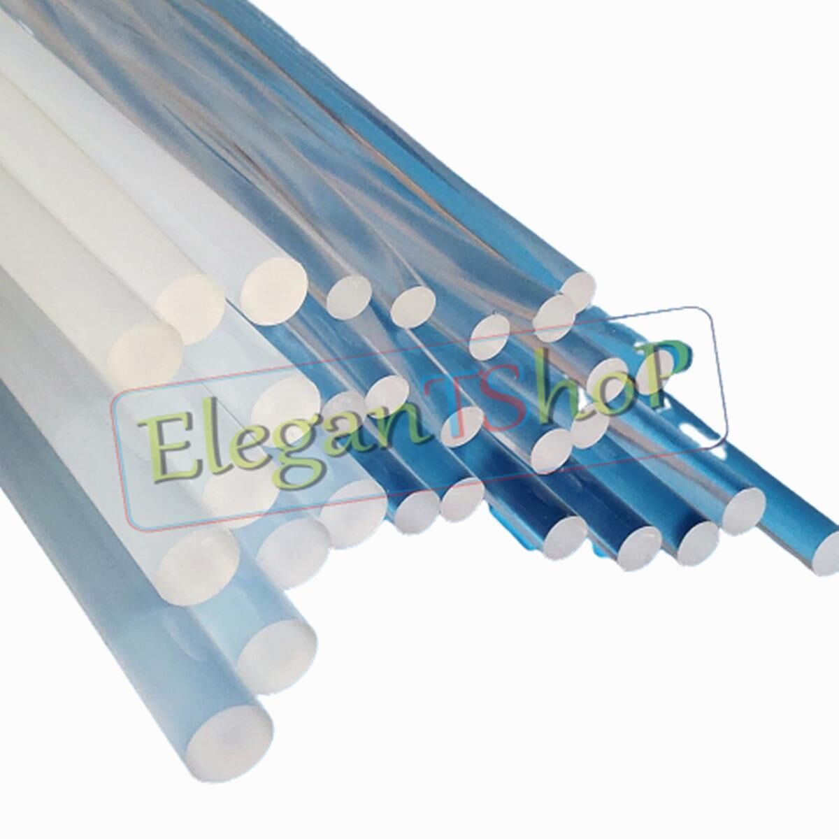 Çubuk Mum Silikon 7-11mm Şeffaf 30cm 11mm - 35 Adet - 1 kg