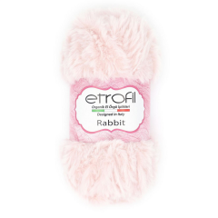 Etrofil Rabbit Kürk El Örgü İpi 100gr 70350 Pembe Beyaz