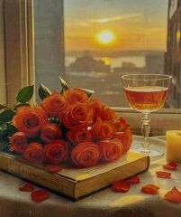 5D Yapışan Boncuk Mozaik Tablo 40*50 cm H5X26