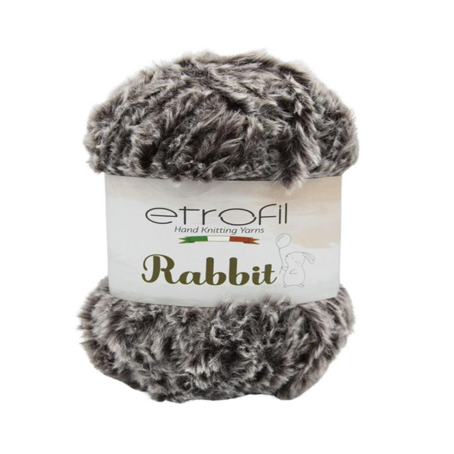 Etrofil Rabbit Kürk El Örgü İpi 100gr 70719 Kahve Beyaz