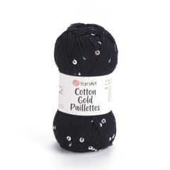 Yarn Art Cotton Gold Paillettes Yumuşak ve Pullu Örgü İpi 50 gr
