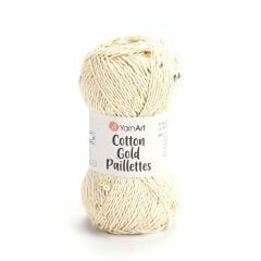 Yarn Art Cotton Gold Paillettes Yumuşak ve Pullu Örgü İpi 50 gr