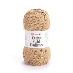 YarnArt Cotton Gold Paillettes Yumuşak ve Pullu Örgü İpi 50 gr
