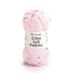 Yarn Art Cotton Gold Paillettes Yumuşak ve Pullu Örgü İpi 50 gr