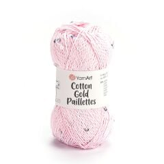YarnArt Cotton Gold Paillettes Yumuşak ve Pullu Örgü İpi 50 gr