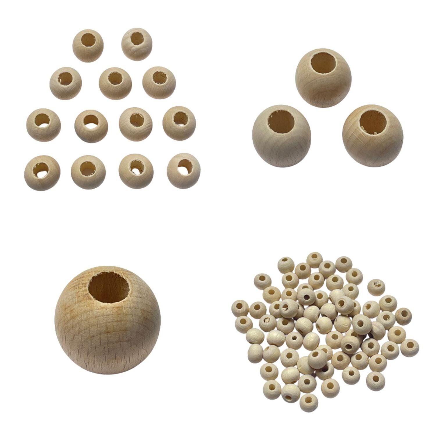 Ahşap Boncuk Yuvarlak Top bncah01