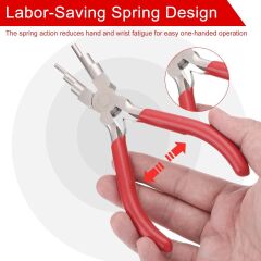 Kargaburun Yuvarlak Uçlu Takı Pensesi-6 Farklı Ebat Ağızlı