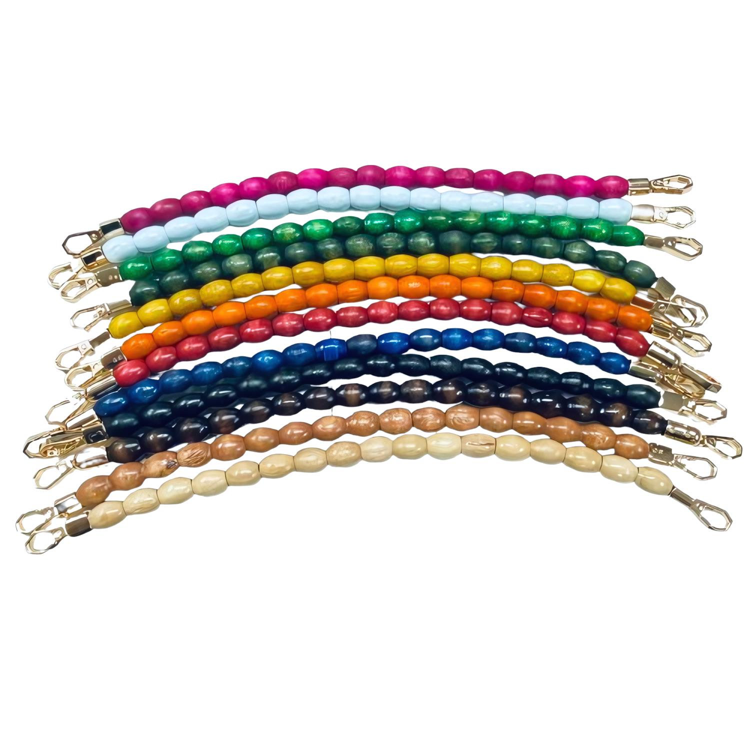 Ahşap Boncuklu Çanta Sapı 40 cm YML12