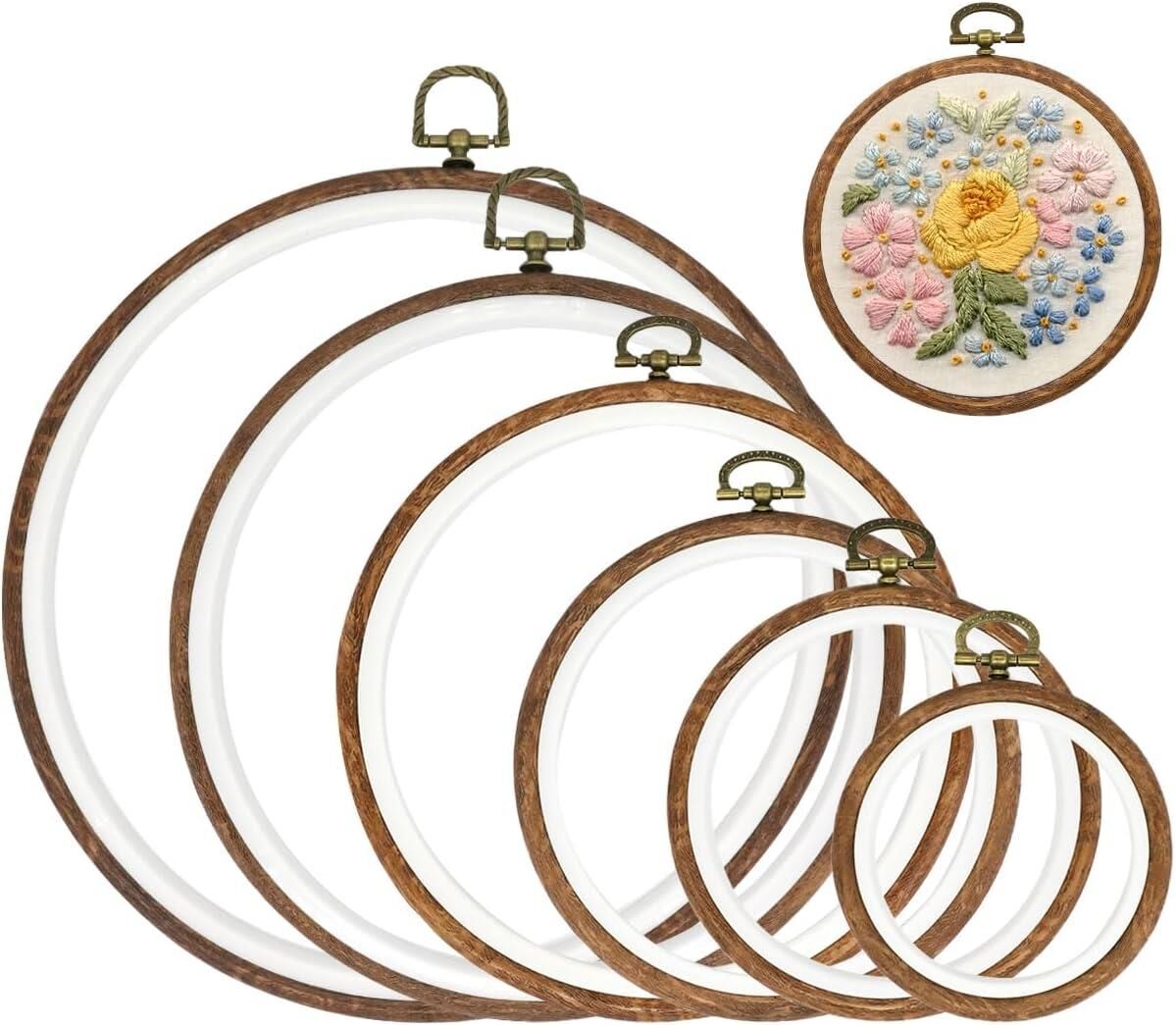 Ahşap Görünümlü Yuvarlak Askılı Plastik Kasnak