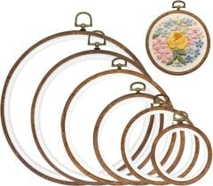 Ahşap Görünümlü Yuvarlak Askılı Plastik Kasnak