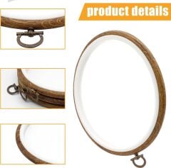 Ahşap Görünümlü Yuvarlak Askılı Plastik Kasnak