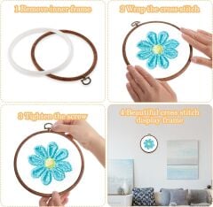 Ahşap Görünümlü Yuvarlak Askılı Plastik Kasnak