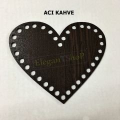Ahşap Kalp Çanta Kenarı, Yanı, Altı
