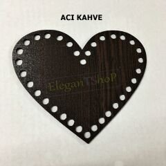 Ahşap Kalp Çanta Kenarı, Yanı, Altı