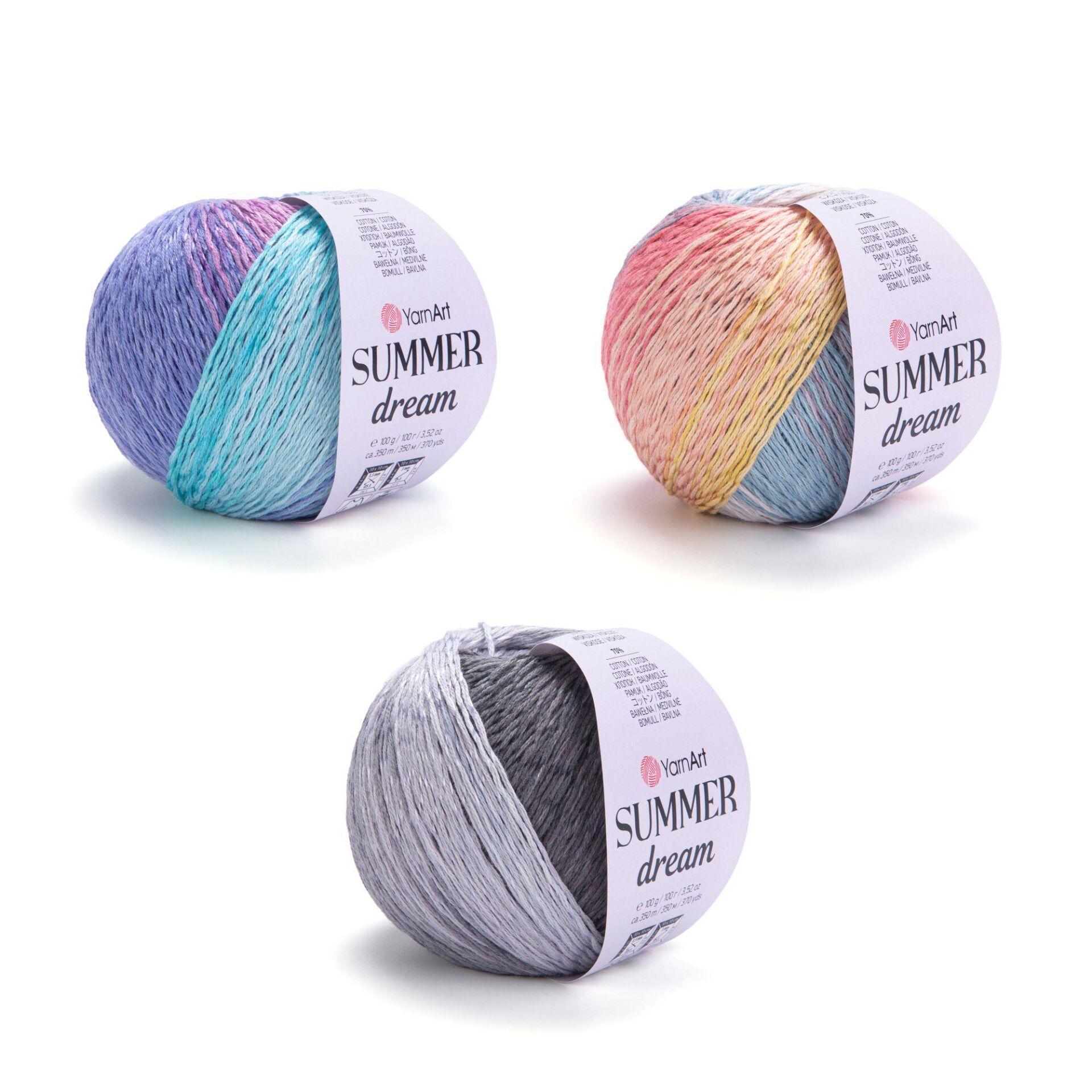 Yarn Art Summer Dream Yumuşak Ebruli ve Parlak Örgü İpi 100 gr