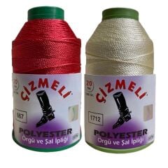 Çizmeli Polyester Örgü ve Şal İpliği No:20 100 gr
