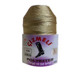 Çizmeli Polyester Örgü ve Şal İpliği No:20 100 gr 3048 Altın
