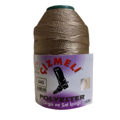 Çizmeli Polyester Örgü ve Şal İpliği No:20 100 gr 1712 Krem