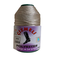 Çizmeli Polyester Örgü ve Şal İpliği No:20 100 gr 436 Koyu Bej