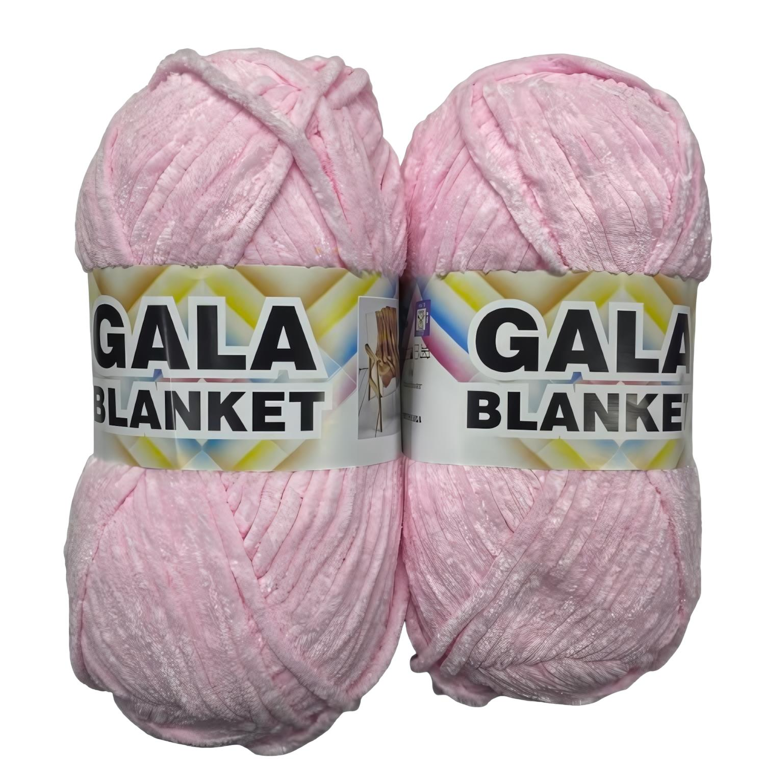 Gala Blanket Kalın Kadife Örgü İpi 2'li Set 500 gr SK24 Açık Pembe