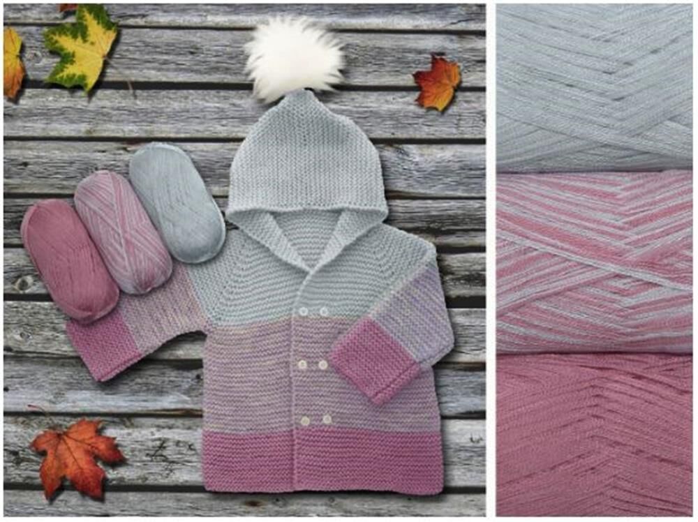 Himalaya Everyday Senfoni El Örgü İpi 3 Adetli Set 71011 Gül Kurusu Gri