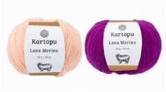 Kartopu Lana Merino 50 Gr El Örgü İpliği