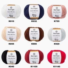 Kartopu Lana Merino 50 Gr El Örgü İpliği
