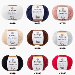 Kartopu Lana Merino 50 Gr El Örgü İpliği K1726 Mor