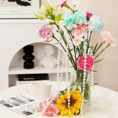 Sıralı Yarım Deliksiz Plastik İnci 8 mm 9 metre AA017