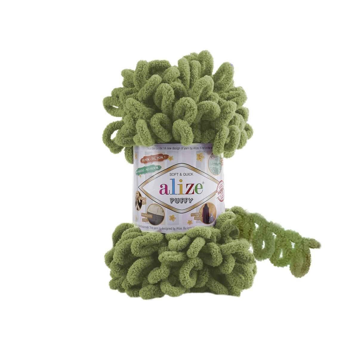 Alize Puffy El Örgü İpi İpliği Yünü 100 gr 485 YEŞİL