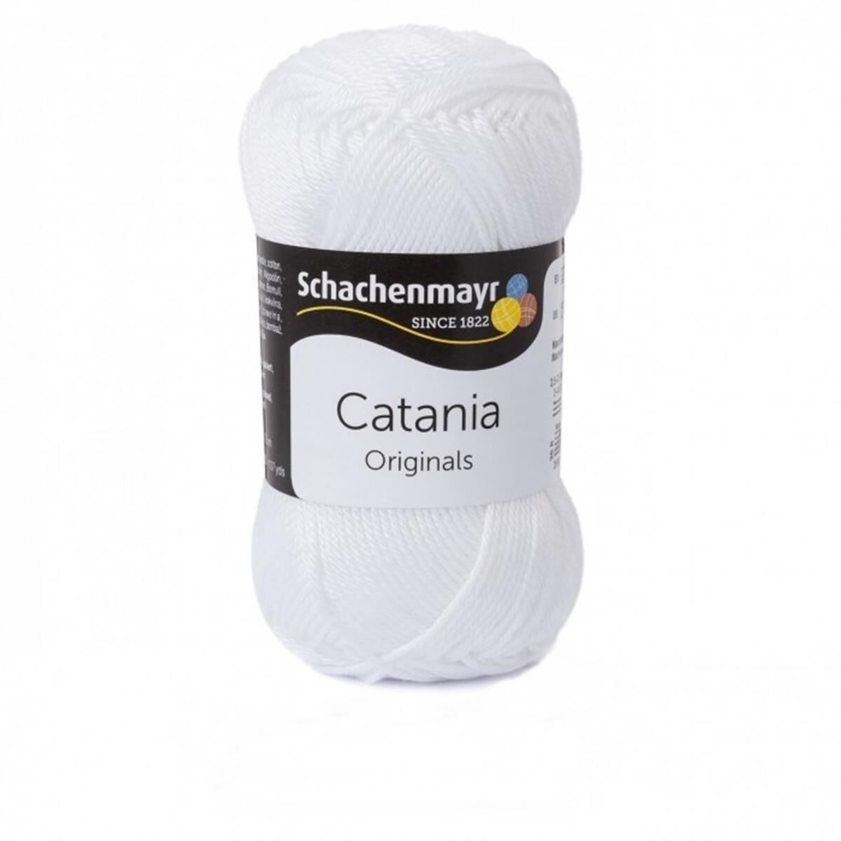 Schachenmayr Catania Pamuk Amigurumi El Örgü İpi İpliği Yünü 106 Beyaz