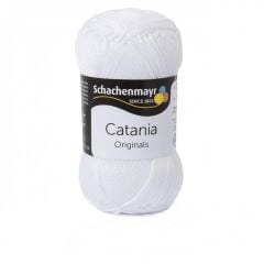Schachenmayr Catania Pamuk Amigurumi El Örgü İpi İpliği Yünü 106 Beyaz
