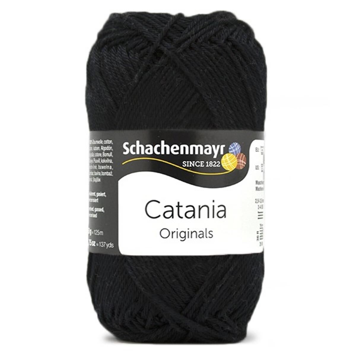 Schachenmayr Catania Pamuk Amigurumi El Örgü İpi İpliği Yünü 110 Siyah