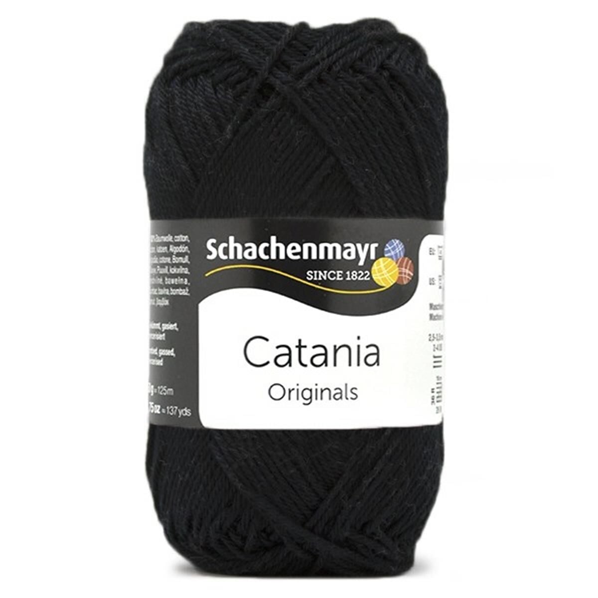 Schachenmayr Catania Pamuk Amigurumi El Örgü İpi İpliği Yünü 110 Siyah