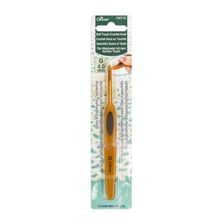 Clover Soft Touch Crochet Hook Yumuşak Saplı Yün Tığ 4.0 mm
