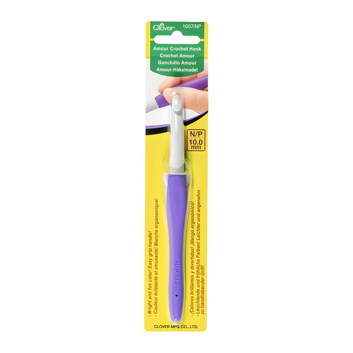 Clover Amour Crochet Hook Yumuşak Saplı Yün Tığ 10.0 mm