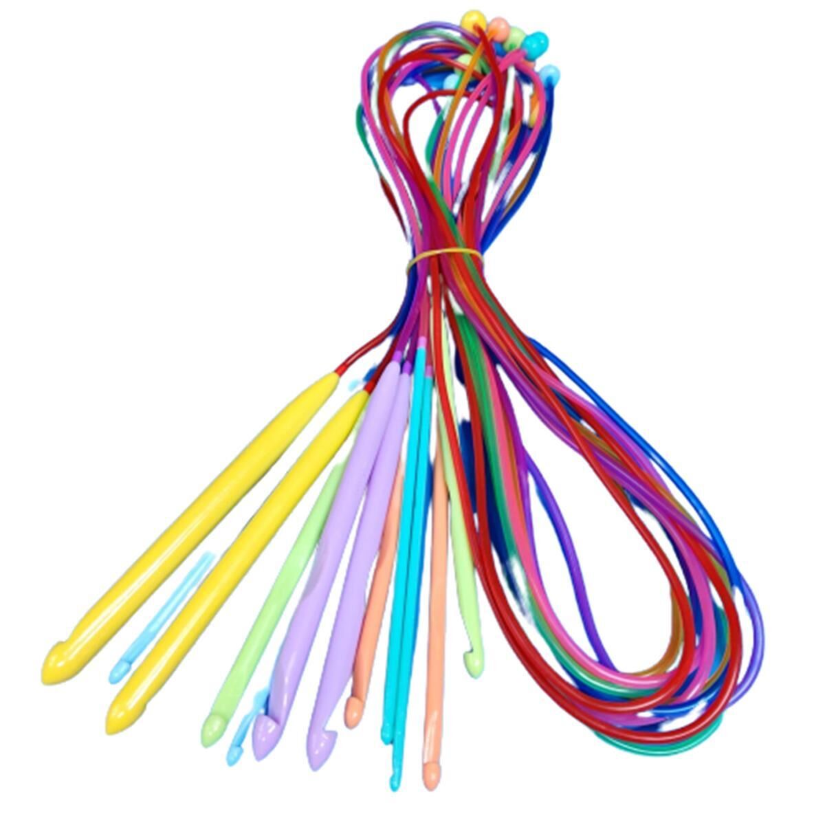 Plastik Misinalı Tığ Seti (12 adet) Hortum Serum Stoplu Tunus Tığı