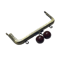 Çanta Sapı Cüzdan Bursu Boncuklu Metal 12,5cm Dikdörtgen csalt08