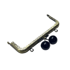 Çanta Sapı Cüzdan Bursu Boncuklu Metal 12,5cm Dikdörtgen csalt08
