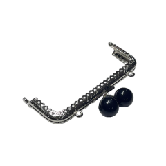 Çanta Sapı Cüzdan Bursu Boncuklu Metal 12,5cm Dikdörtgen csalt08