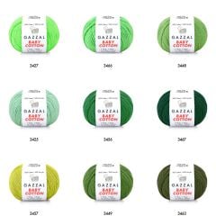 Gazzal Baby Cotton Amigurumi 50gr - Örgü İpi 3449 Koyu Çağla Yeşili