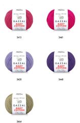 Gazzal Baby Cotton Amigurumi 50gr - Örgü İpi 3411 Açık Pembe