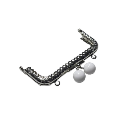 Çanta Sapı Cüzdan Bursu Boncuklu Metal 10,5cm Dikdörtgen csalt09